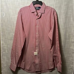 Polo Ralp Lauren Size 17/XL Striped Red white Long sleeves